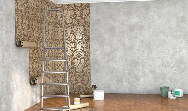 hanged wallpaper by painting company london